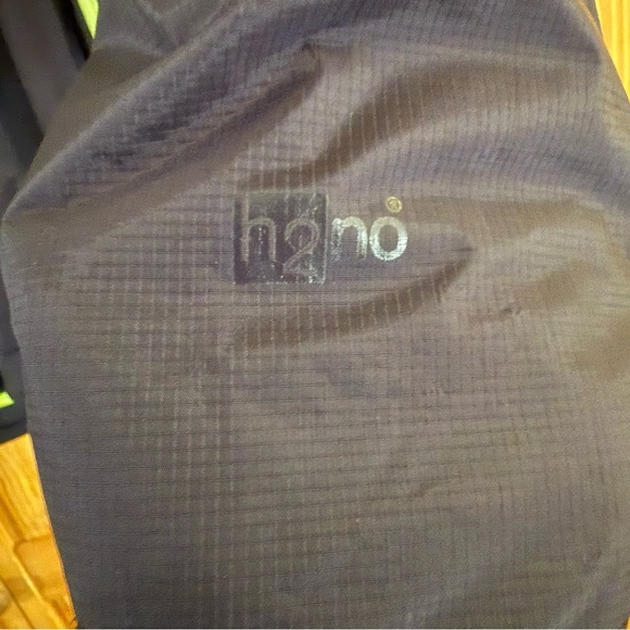 💙💚Patagonia Navy Blue & Lime Green Hooded Torentshell Insulated Rain Snow Jacket - Picture 7 of 8